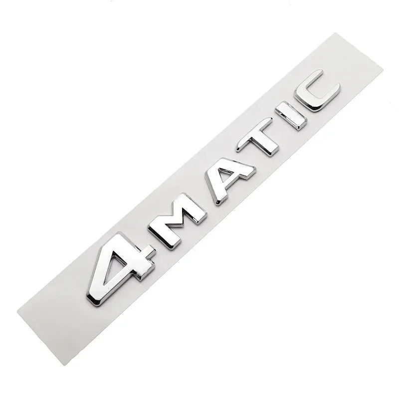 Emblème Arrière Mercedes 4Matic Logo 14.6cm - packshot studio - Becquet Voiture