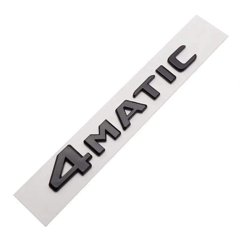 Emblème Arrière Mercedes 4Matic Logo 14.6cm - vue de face - Becquet Voiture