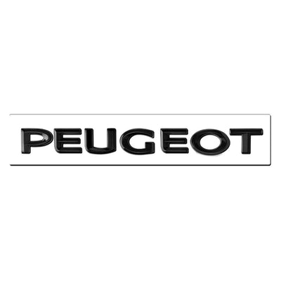 Emblème Arrière Peugeot Multi-Modèles Noir Chrome - vue arrière 3 - Becquet Voiture