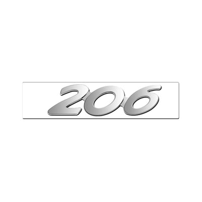 Emblème Arrière Peugeot Multi-Modèles Noir Chrome - vue arrière - Becquet Voiture