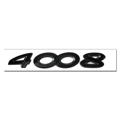 Emblème Arrière Peugeot Multi-Modèles Noir Chrome - vue de profil 3 - Becquet Voiture