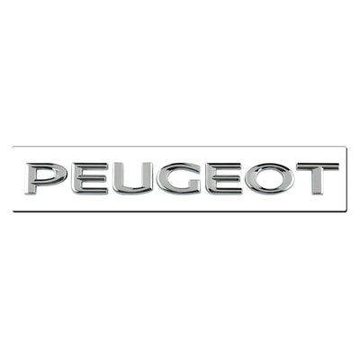 Emblème Arrière Peugeot Multi-Modèles Noir Chrome - vue de trois-quarts 3 - Becquet Voiture