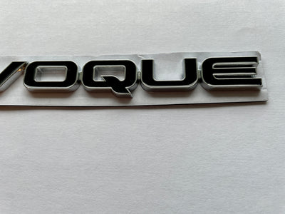 Emblème Arrière Range Rover Evoque Noir Chrome 160mm - vue arrière - Becquet Voiture
