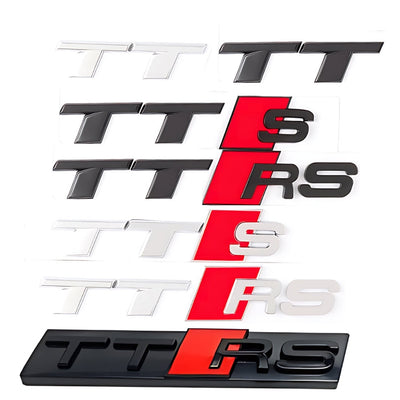 Emblème Audi TT TTS TTRS Avant Arrière - vue de face - Becquet Voiture