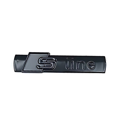 Emblème Autocollant S-Line Audi Aluminium 1.6x7cm - en situation - Becquet Voiture