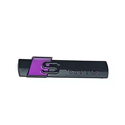 Emblème Autocollant S-Line Audi Aluminium 1.6x7cm - vue de profil 2 - Becquet Voiture