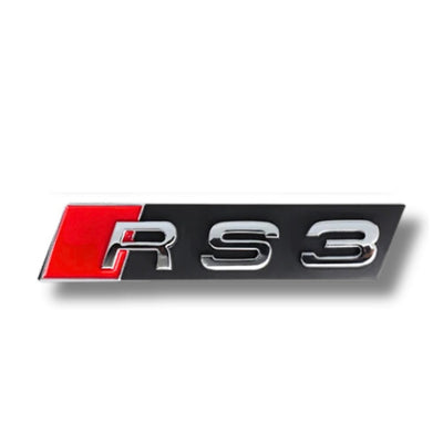 Emblème Badge Audi RS3 RS4 RS5 RS6 RS7 RSQ3 RSQ8 TTRS - vue arrière 2 - Becquet Voiture