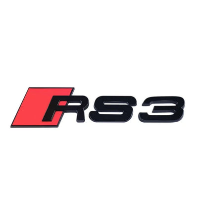Emblème Badge Audi RS3 RS4 RS5 RS6 RS7 RSQ3 RSQ8 TTRS - vue arrière - Becquet Voiture
