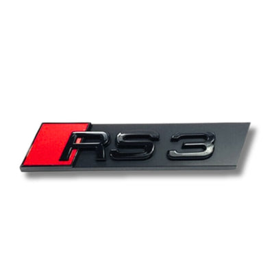 Emblème Badge Audi RS3 RS4 RS5 RS6 RS7 RSQ3 RSQ8 TTRS - vue rapprochée 2 - Becquet Voiture