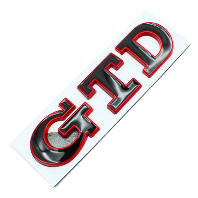 Emblème Badge GTD VW Golf 5 6 7 Avant Arrière - vue arrière 2 - Becquet Voiture