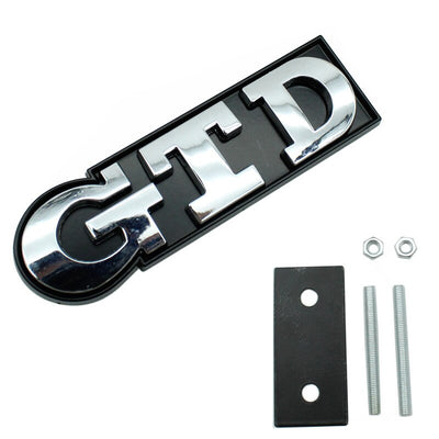 Emblème Badge GTD VW Golf 5 6 7 Avant Arrière - vue rapprochée - Becquet Voiture