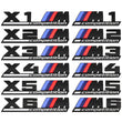 Emblème Badge Logo BMW M Competition Noir Chrome