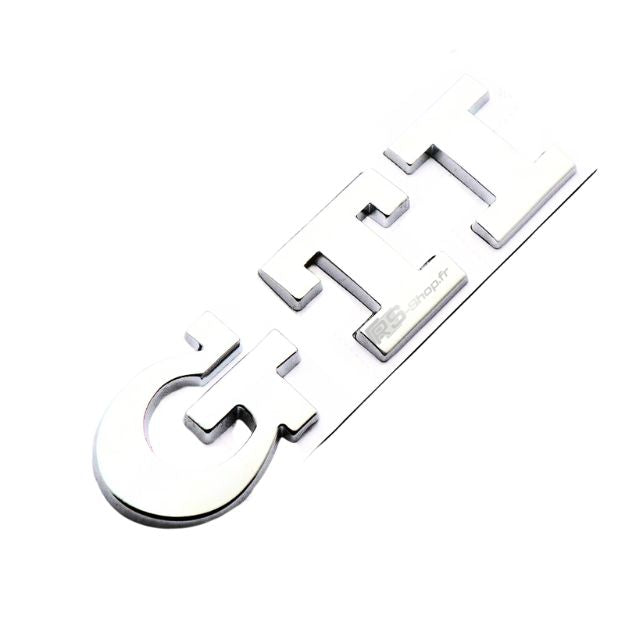 Emblème Badge Logo GTI VW Golf 4 5 6 7 - vue de dessus 2 - Becquet Voiture
