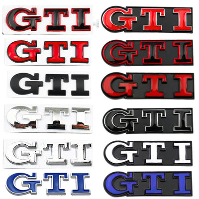 Emblème Badge Logo GTI VW Golf 4 5 6 7 - vue de face - Becquet Voiture