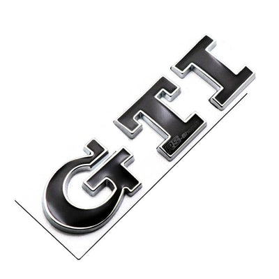Emblème Badge Logo GTI VW Golf 4 5 6 7 - vue de profil 3 - Becquet Voiture