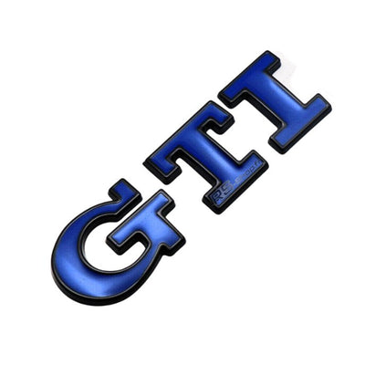 Emblème Badge Logo GTI VW Golf 4 5 6 7 - vue de trois-quarts 2 - Becquet Voiture