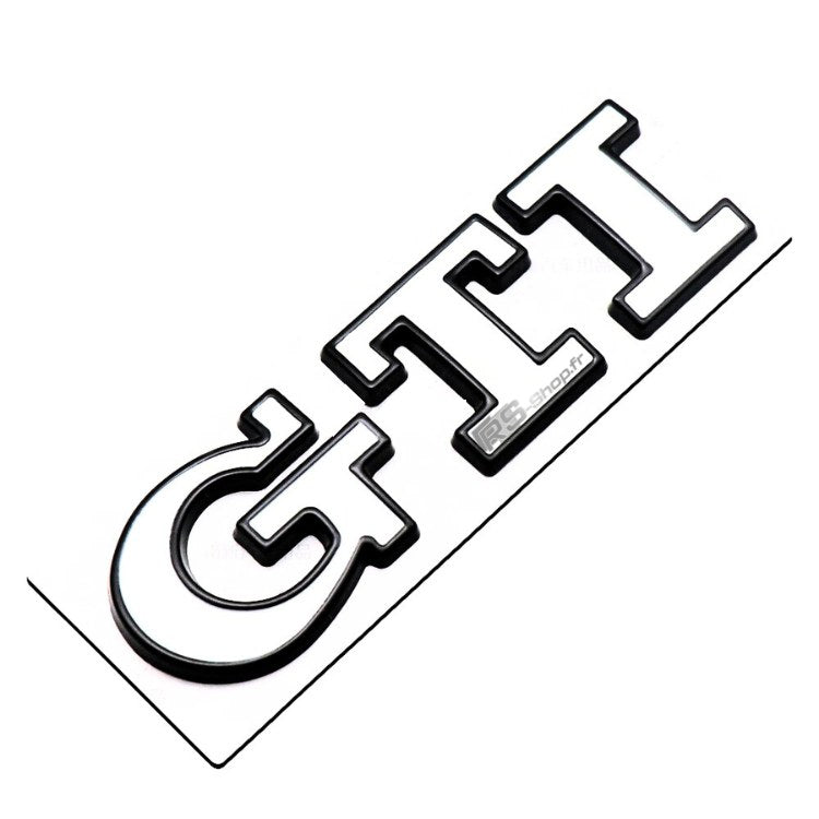 Emblème Badge Logo GTI VW Golf 4 5 6 7 - vue rapprochée 2 - Becquet Voiture