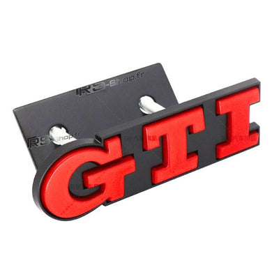 Emblème Badge Logo GTI VW Golf 4 5 6 7 - vue rapprochée - Becquet Voiture