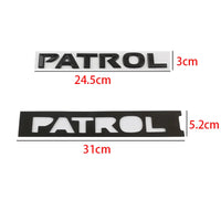 Emblème Badge PATROL Noir pour Nissan 24.5cm - vue arrière - Becquet Voiture