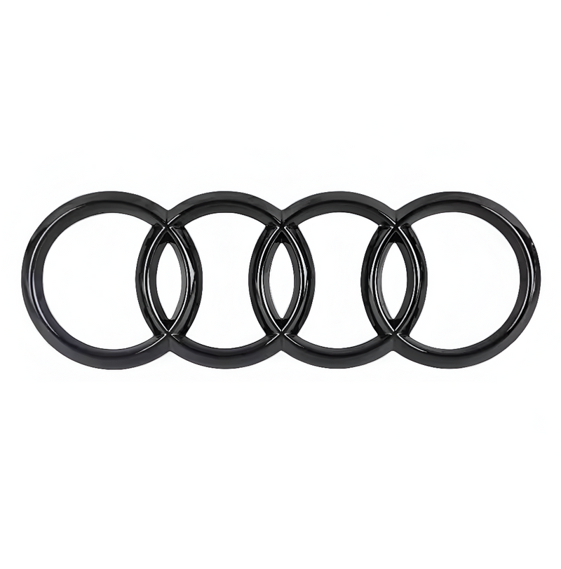 Emblème calandre Audi Black Edition - vue de trois-quarts - Becquet Voiture