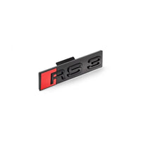 Emblème calandre Audi RS3 noir brillant - vue de profil - Becquet Voiture