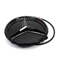 Emblème Calandre Mercedes-Benz Étoilé Lumineux LED Noir Brillant - installé sur véhicule - Becquet Voiture