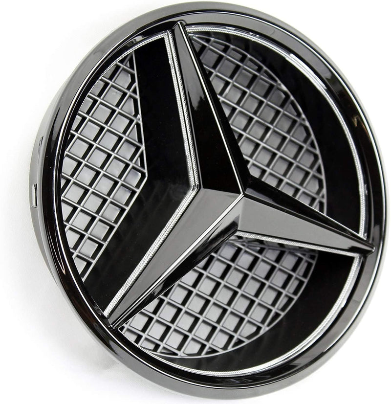 Emblème calandre Mercedes étoile 3D - vue de trois-quarts - Becquet Voiture