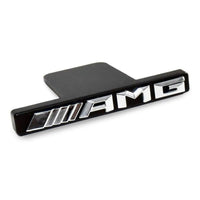 Emblème calandre Panamericana AMG Mercedes argent - vue de profil - Becquet Voiture