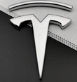 Emblème Capot Tesla ABS Noir ou Argent Modèles S X