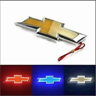 Emblème Chevrolet LED 4D lumineux pour coffre arrière Chevy - vue de profil - Becquet Voiture