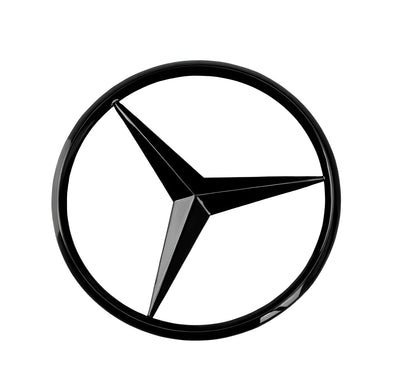 Emblème coffre Mercedes étoile noir - installé sur véhicule - Becquet Voiture