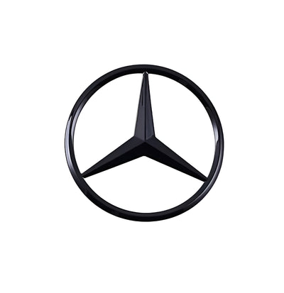 Emblème coffre Mercedes étoile noir - packshot studio - Becquet Voiture