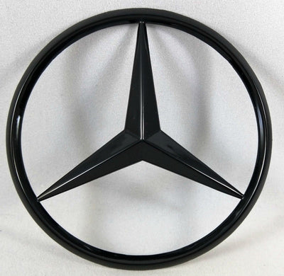 Emblème coffre Mercedes étoile noir - vue arrière - Becquet Voiture