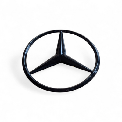 Emblème coffre Mercedes étoile noir - vue de dessus - Becquet Voiture
