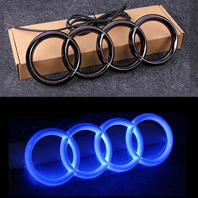 Emblème de calandre Audi Lumineux - détail du montage - Becquet Voiture