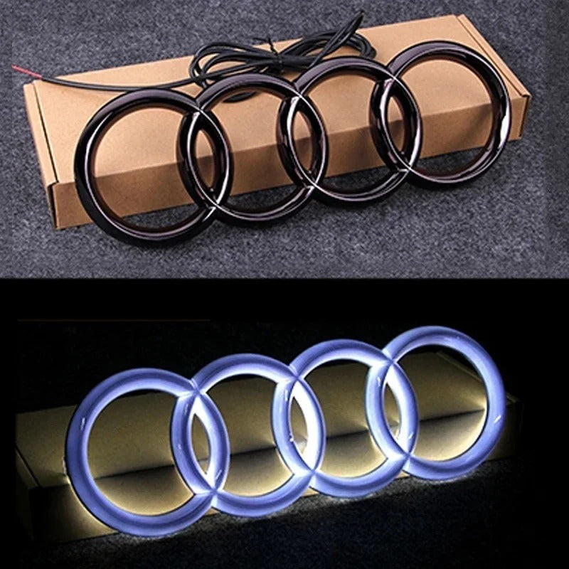 Emblème de calandre Audi Lumineux - vue arrière - Becquet Voiture