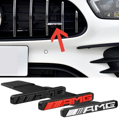 Emblème de Calandre Chromé Mercedes AMG - vue de face - Becquet Voiture