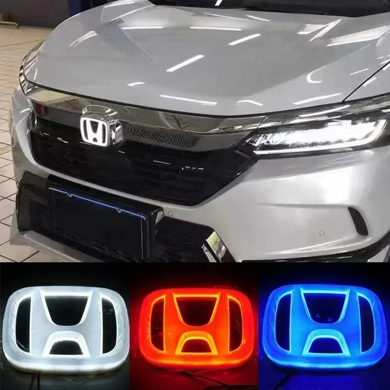 Emblème de calandre Honda Lumineux - vue de face - Becquet Voiture