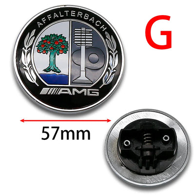 Emblème de Capot 57 mm Mercedes-Benz Classe C E S - détail du montage 2 - Becquet Voiture
