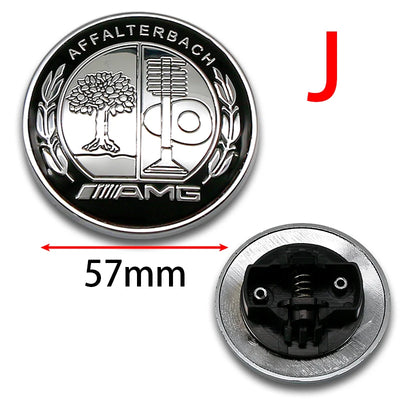 Emblème de Capot 57 mm Mercedes-Benz Classe C E S - détail du montage - Becquet Voiture