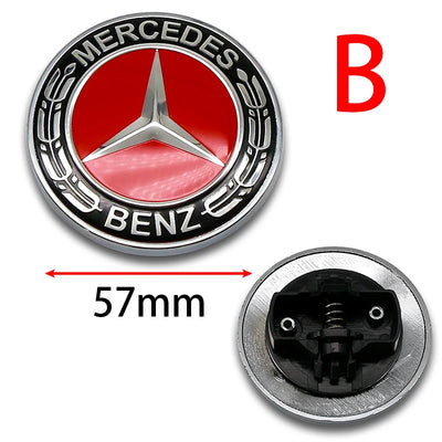 Emblème de Capot 57 mm Mercedes-Benz Classe C E S - vue de dessus - Becquet Voiture