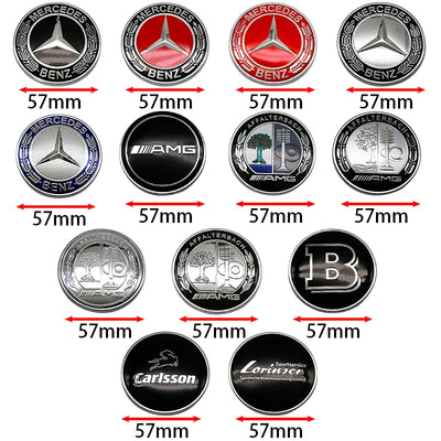 Emblème de Capot 57 mm Mercedes-Benz Classe C E S - vue de profil - Becquet Voiture