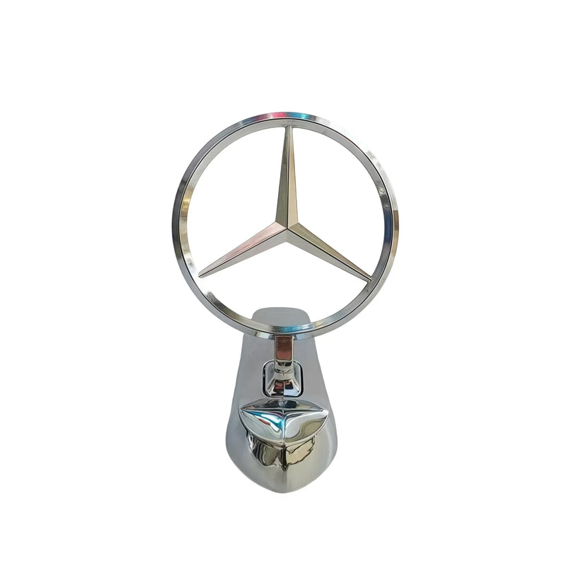 Emblème de Capot Chromé Mercedes-Benz avec Aile - détail du montage - Becquet Voiture
