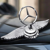 Emblème de Capot Chromé Mercedes-Benz avec Aile - vue arrière - Becquet Voiture