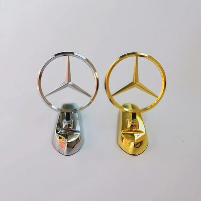 Emblème de Capot Chromé Mercedes-Benz avec Aile - vue de profil - Becquet Voiture