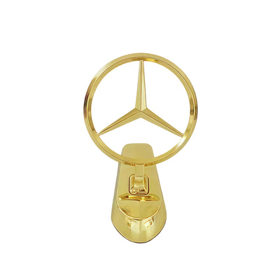Emblème de Capot Chromé Mercedes-Benz avec Aile - vue rapprochée - Becquet Voiture