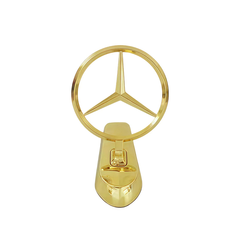 Emblème de Capot Chromé Mercedes-Benz avec Aile - vue rapprochée - Becquet Voiture