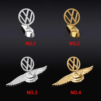 Emblème de Capot Chromé Volkswagen Golf Polo Passat - vue arrière - Becquet Voiture