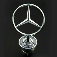Emblème Étoile Capot Mercedes Benz W204 W205 W220 Noir Chrome - packshot studio - Becquet Voiture