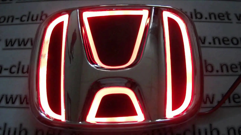 Honda LED Multicolored Taillight Emblem - rear view - Becquet Voiture